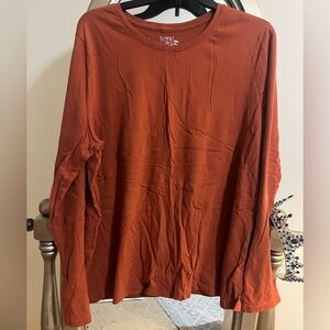 Women’s Time and Tru Rust Long Sleeve Top